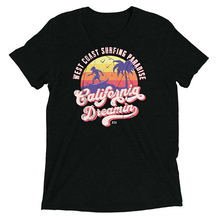 [ID: 162-G316] California Dreamin - Beach & Surf Unisex Tri-Blend T-Shirt