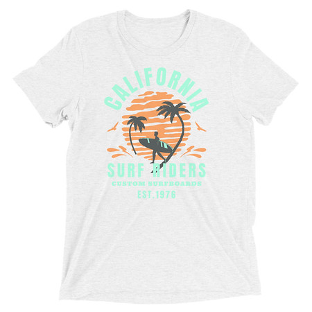 [ID: 162-G317] California Surf Riders - Beach Unisex Tri-Blend T-Shirt