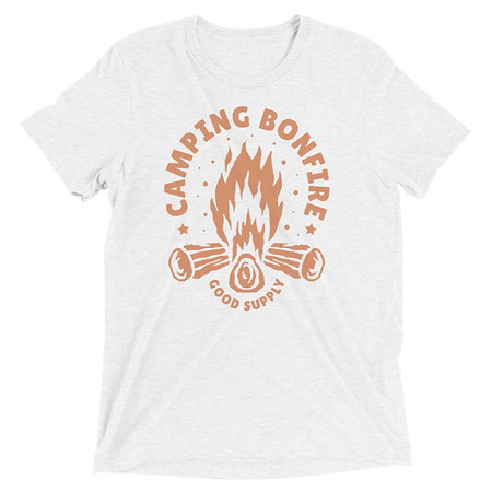 [ID: 162-G324] Camping Bonfire - Firewood Unisex Tri-Blend T-Shirt