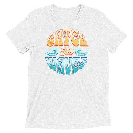 [ID: 162-G343] Catch the Waves - Beach Vibe Unisex Tri-Blend T-Shirt