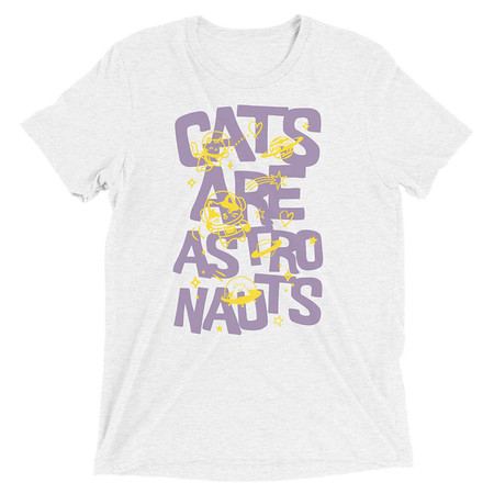 [ID: 162-G346] Cats are Astronauts Unisex Tri-Blend T-Shirt