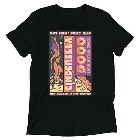 [ID: 162-G378] Cinderella 9000 - Retro Astronaut Unisex Tri-Blend T-Shirt