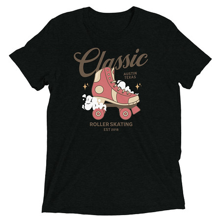 [ID: 162-G384] Classic Roller Skating - Sports Apparel Unisex Tri-Blend T-Shirt