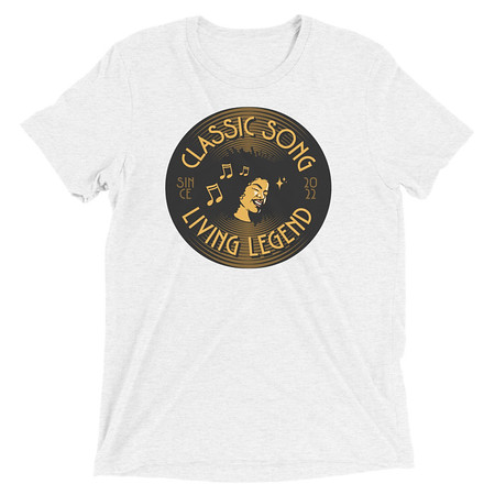 [ID: 162-G385] Classic Song - Music Record Unisex Tri-Blend T-Shirt