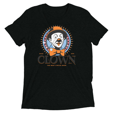[ID: 162-G388] CLOWN LOGO Unisex Tri-Blend T-Shirt