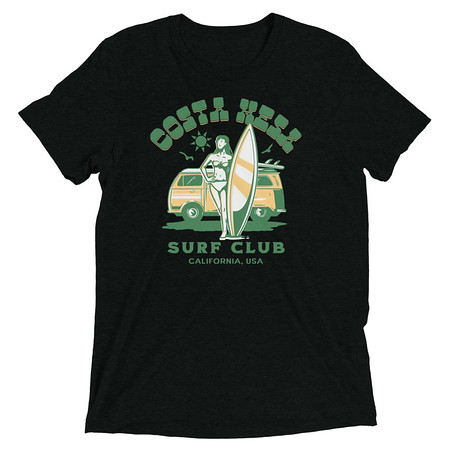 [ID: 162-G425] Costa Mesa Surf Club - Campervan Unisex Tri-Blend T-Shirt