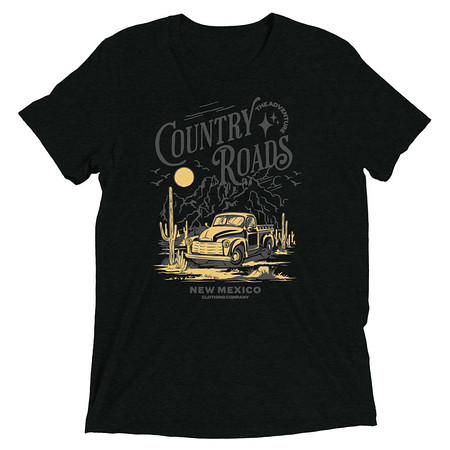 [ID: 162-G427] Country Roads - Wild West Unisex Tri-Blend T-Shirt