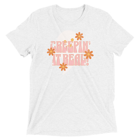 [ID: 162-G436] Creepin' It Real - Halloween Unisex Tri-Blend T-Shirt