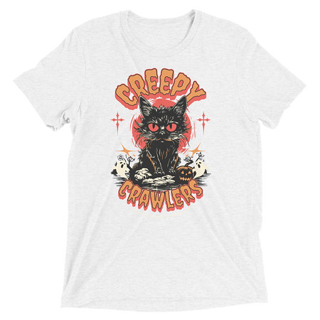 [ID: 162-G437] Creepy Crawlers Halloween Unisex Tri-Blend T-Shirt