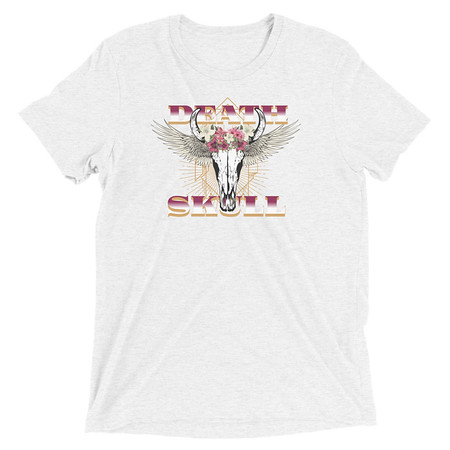 [ID: 162-G474] Deah Skull Unisex Tri-Blend T-Shirt
