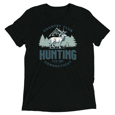 [ID: 162-G483] Deer Hunting Country Club  Unisex Tri-Blend T-Shirt