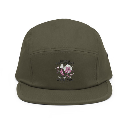 [ID: 92-G93] Anywhere With You - Typographic Cartoon Streetwear 5 Panel Cap