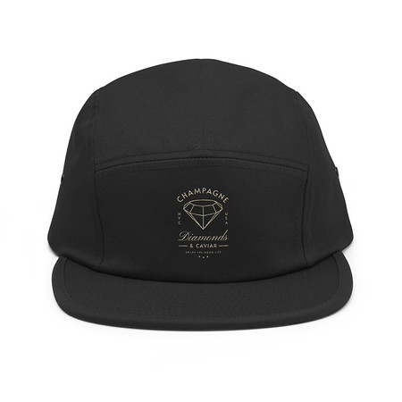 [ID: 92-G215] Black Diamonds - Elegant 5 Panel Cap