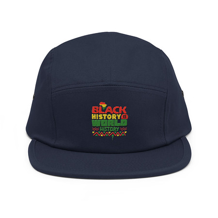 [ID: 92-G219] Black History is World History - Heritage Awareness 5 Panel Cap