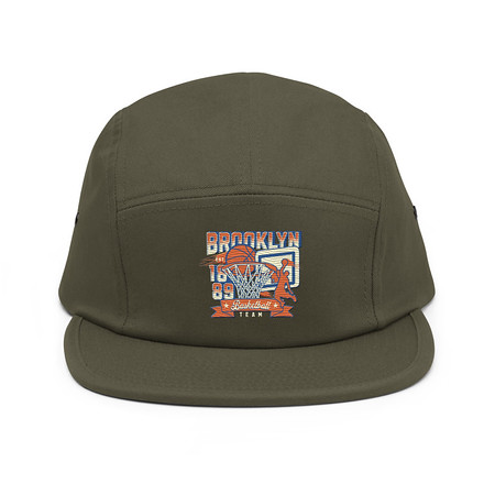 [ID: 92-G290] Brooklyn Basketball Team - Athletic Sports 5 Panel Cap