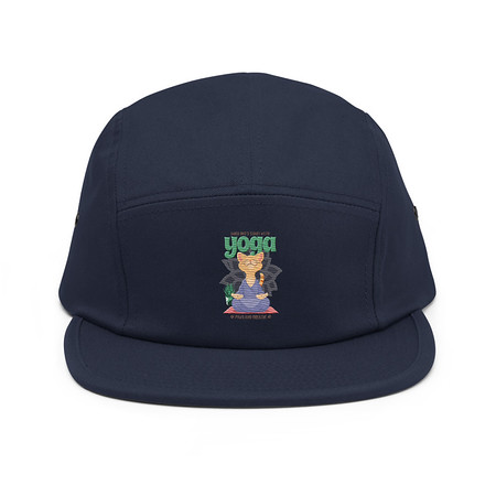 [ID: 92-G339] Cat Yoga - Cute Meditation 5 Panel Cap