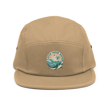 [ID: 92-G345] Catch These Waves Shark  5 Panel Cap