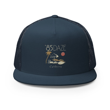 [ID: 100-G1] '85 Daze California 5 Panel Trucker Cap