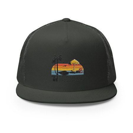 [ID: 100-G2] '87 Tropics 5 Panel Trucker Cap