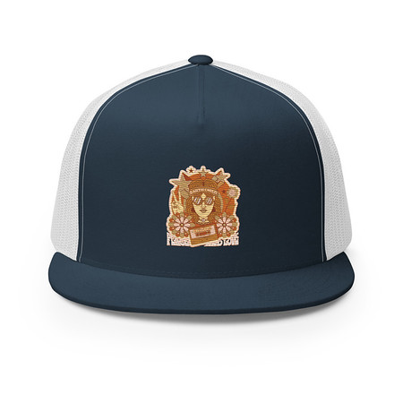 [ID: 100-G11] 60s tee design 5 Panel Trucker Cap