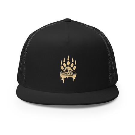 [ID: 100-G14] A Beary Good Home 5 Panel Trucker Cap