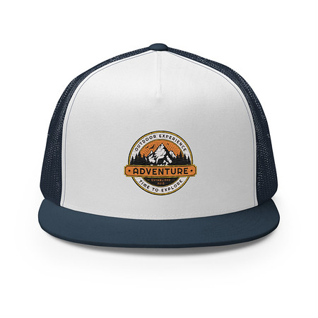 [ID: 100-G26] Adventure - Outdoor Mountain 5 Panel Trucker Cap