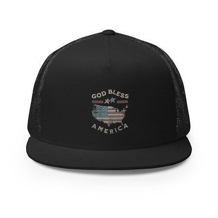 [ID: 100-G60] America - Land Of The Free 5 Panel Trucker Cap