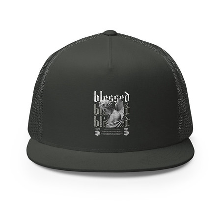 [ID: 100-G81] Angel 5 Panel Trucker Cap