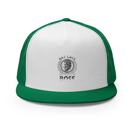 [ID: 100-G101] ART CAFE - BOSS 5 Panel Trucker Cap