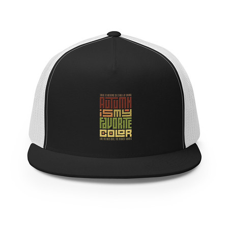 [ID: 100-G116] Autumn is my Favorite Color - Lettering 5 Panel Trucker Cap