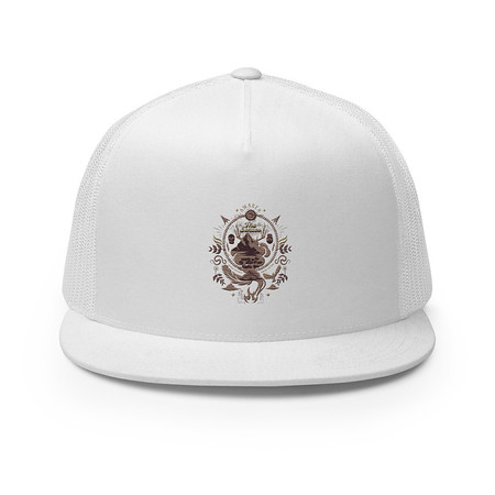 [ID: 100-G119] Awaken The Senses - Coffee Beans 5 Panel Trucker Cap