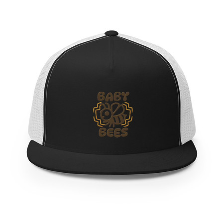 [ID: 100-G122] Baby Bees - Cute Insect 5 Panel Trucker Cap
