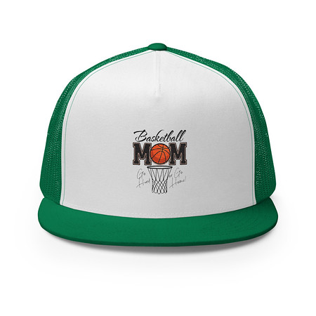 [ID: 100-G148] Basketball Mom - Mother's Day 5 Panel Trucker Cap
