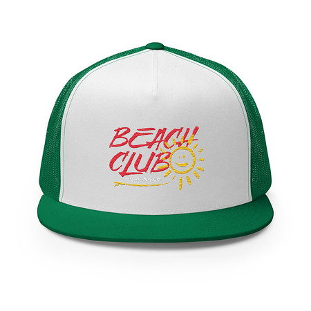 [ID: 100-G165] Beach Club 5 Panel Trucker Cap