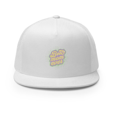 [ID: 100-G188] Best Mom Ever - Retro Typography 5 Panel Trucker Cap