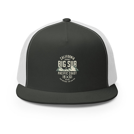 [ID: 100-G204] Big Sur - Outdoor Mountain 5 Panel Trucker Cap