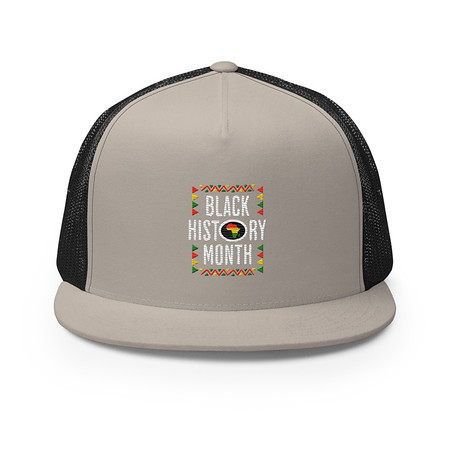 [ID: 100-G220] Black History Month - African American Culture 5 Panel Trucker Cap