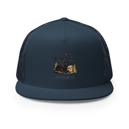 [ID: 100-G230] Black Sphinx 5 Panel Trucker Cap