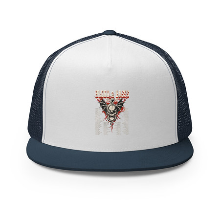 [ID: 100-G236] Blood & Basss - Snake and Skull 5 Panel Trucker Cap