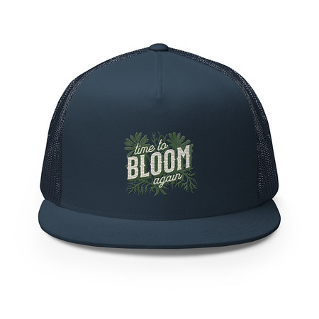 [ID: 100-G239] Bloom Again 5 Panel Trucker Cap