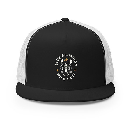 [ID: 100-G242] Blue Scorpion - Wildlife Animal 5 Panel Trucker Cap
