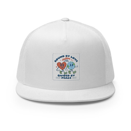 [ID: 100-G272] BOUND BY LOVE 5 Panel Trucker Cap