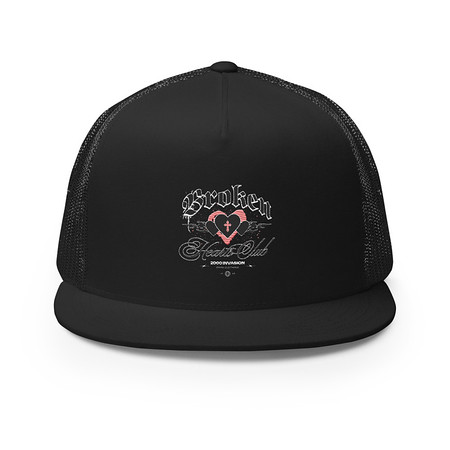 [ID: 100-G287] Broken Hearts Club 5 Panel Trucker Cap