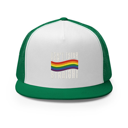 [ID: 100-G329] Can't Think Straight 5 Panel Trucker Cap