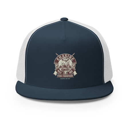 [ID: 100-G360] Chasing the Frontier 5 Panel Trucker Cap