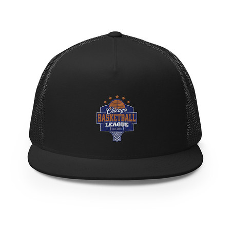 [ID: 100-G363] Chicago Basketball League - Athlectic Sports 5 Panel Trucker Cap