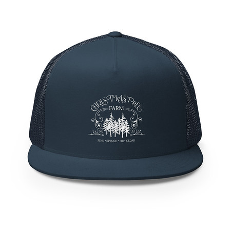 [ID: 100-G377] Christmas Tree Farm 5 Panel Trucker Cap