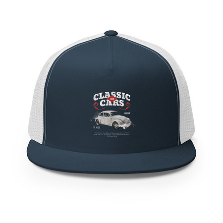 [ID: 100-G382] Classic Cars 5 Panel Trucker Cap