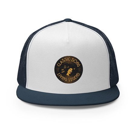 [ID: 100-G385] Classic Song - Music Record 5 Panel Trucker Cap