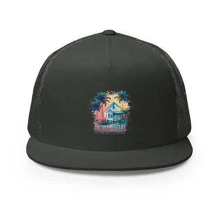 [ID: 100-G391] Coconut Cottage 5 Panel Trucker Cap